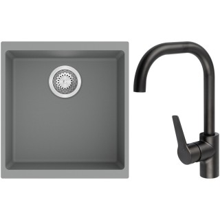 Set StrongSinks S3 (drez Hron 430 Sivá + batéria Garonne Čierna matná)