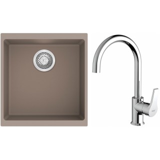 Set StrongSinks S3 (drez Hron 430 Béžová + batéria Rhona Chróm)