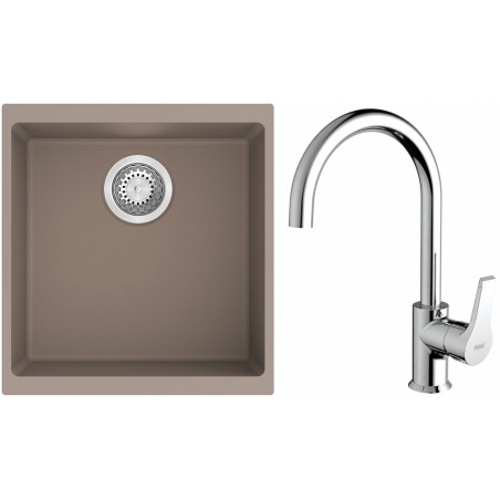 Set StrongSinks S3 (drez Hron 430 Béžová + batéria Rhona Chróm)