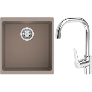 Set StrongSinks S3 (drez Hron 430 Béžová + batéria Garonne Chróm)