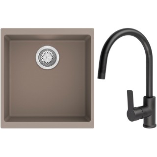 Set StrongSinks S3 (drez Hron 430 Béžová + batéria Loira Čierna matná)