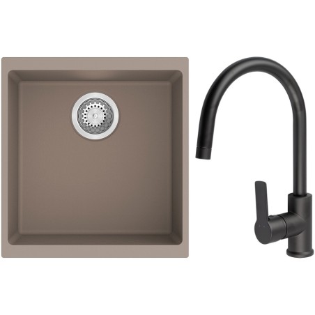 Set StrongSinks S3 (drez Hron 430 Béžová + batéria Loira Čierna matná)