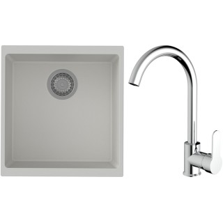 Set StrongSinks S3 (drez Hron 430 Biela + batéria Seina Chróm)