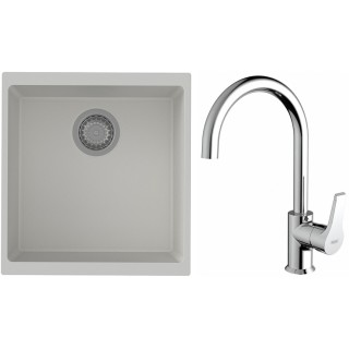 Set StrongSinks S3 (drez Hron 430 Biela + batéria Rhona Chróm)
