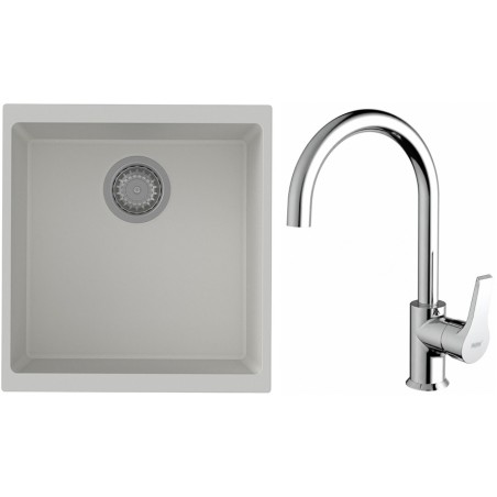 Set StrongSinks S3 (drez Hron 430 Biela + batéria Rhona Chróm)