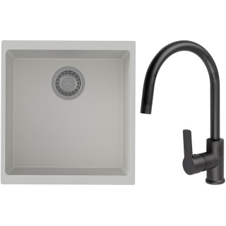 Set StrongSinks S3 (drez Hron 430 Biela + batéria Loira Čierna matná)