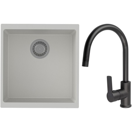 Set StrongSinks S3 (drez Hron 430 Biela + batéria Loira Čierna matná)