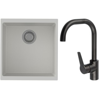 Set StrongSinks S3 (drez Hron 430 Biela + batéria Garonne Čierna matná)