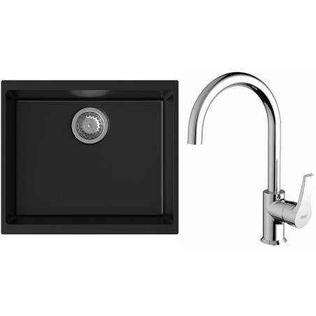 Set StrongSinks S3 (drez Hron 530 Čierna + batéria Rhona Chróm)