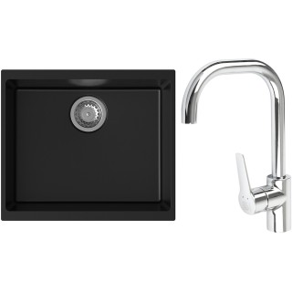 Set StrongSinks S3 (drez Hron 530 Čierna + batéria Garonne Chróm)