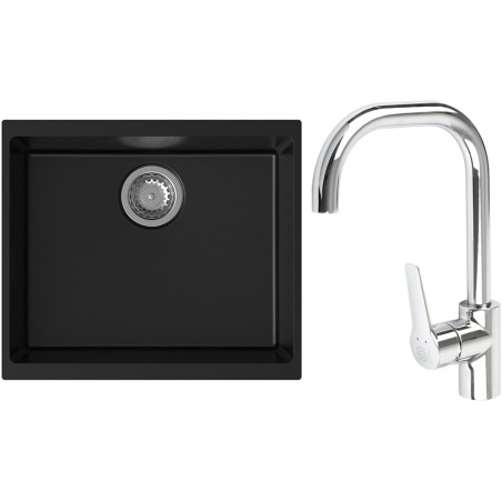 Set StrongSinks S3 (drez Hron 530 Čierna + batéria Garonne Chróm)