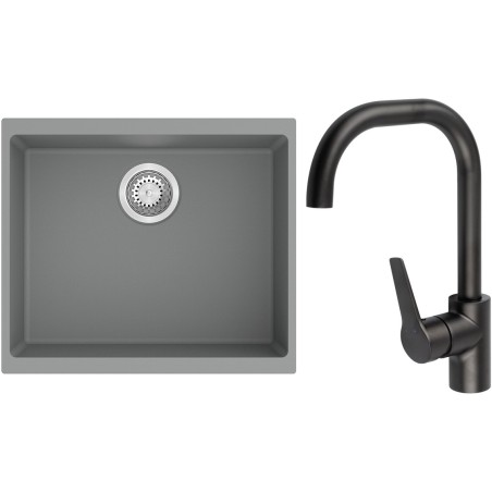 Set StrongSinks S3 (drez Hron 530 Sivá + batéria Garonne Čierna matná)