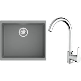 Set StrongSinks S3 (drez Hron 530 Sivá + batéria Seina Chróm)