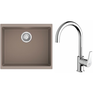 Set StrongSinks S3 (drez Hron 530 Béžová + batéria Rhona Chróm)