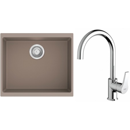 Set StrongSinks S3 (drez Hron 530 Béžová + batéria Rhona Chróm)