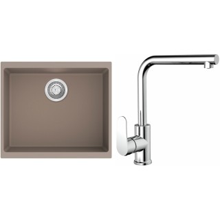 Set StrongSinks S3 (drez Hron 530 Béžová + batéria Stréva Chróm)