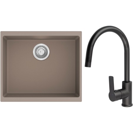 Set StrongSinks S3 (drez Hron 530 Béžová + batéria Loira Čierna matná)