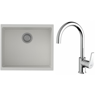Set StrongSinks S3 (drez Hron 530 Biela + batéria Rhona Chróm)