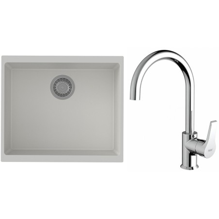 Set StrongSinks S3 (drez Hron 530 Biela + batéria Rhona Chróm)
