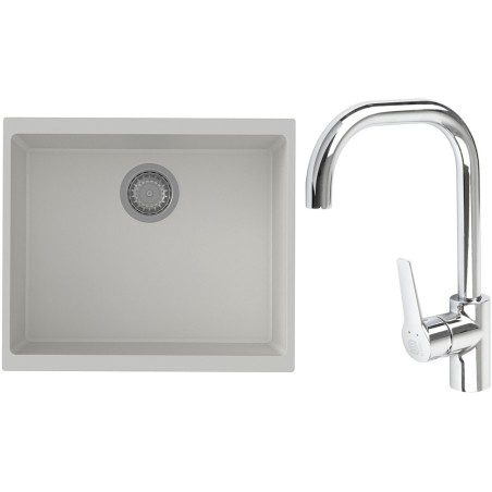 Set StrongSinks S3 (drez Hron 530 Biela + batéria Garonne Chróm)