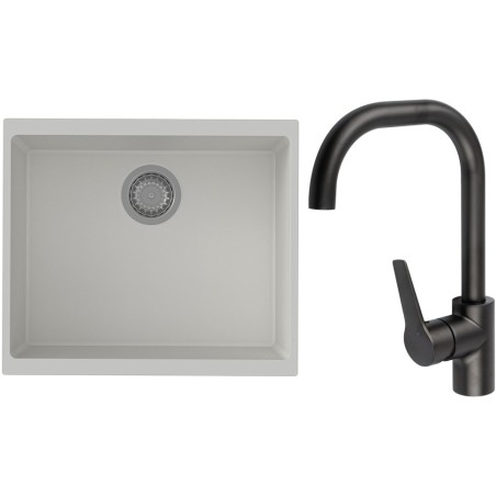 Set StrongSinks S3 (drez Hron 530 Biela + batéria Garonne Čierna matná)