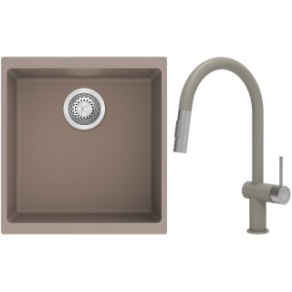 Set StrongSinks S3 (drez Hron 430 Béžová + batéria Neris Béžová, nerezová koncovka)
