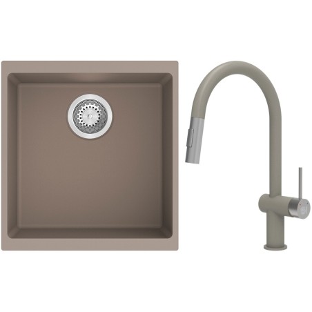 Set StrongSinks S3 (drez Hron 430 Béžová + batéria Neris Béžová, nerezová koncovka)