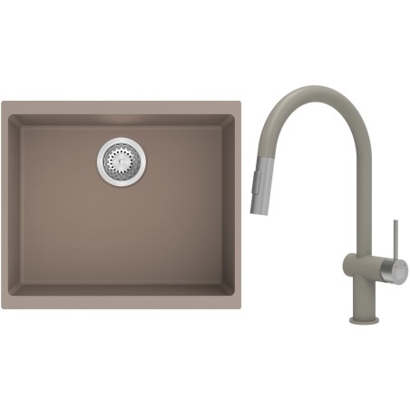Set StrongSinks S3 (drez Hron 530 Béžová + batéria Neris Béžová, nerezová koncovka)