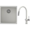 Set StrongSinks S3 (drez Hron 430 Biela + batéria Neris Biela, nerezová koncovka)