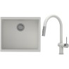 Set StrongSinks S3 (drez Hron 530 Biela + batéria Neris Biela, nerezová koncovka)