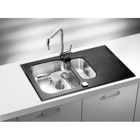 Kuchyňský dřez Alveus Glassix 20 černá/satin