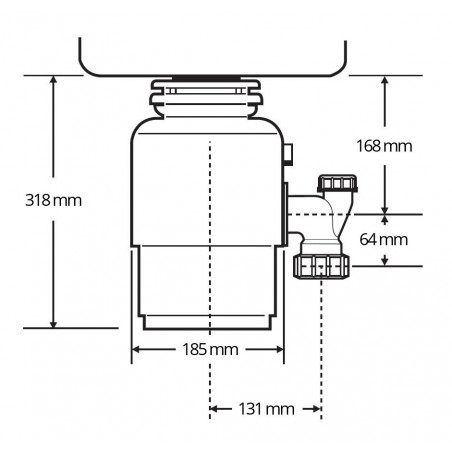 Drtič odpadu Blanco M66 premium - ISE, s pneuspínačem Drtič odpadu Blanco M66 premium - ISE, s pneuspínačem