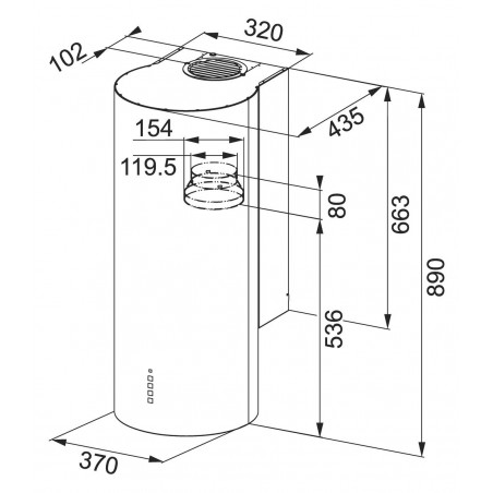 Odsavač par Franke Turn FTU 3805 XS Nerez