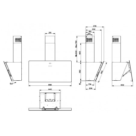 Odsavač par Franke Vertical Evo FPJ 615 V BK A Černá