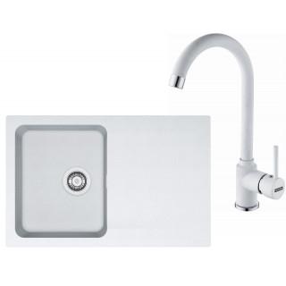Set Franke T30B (dřez OID 611-78 Bílá + baterie FP 9000.094 Bílá-led)