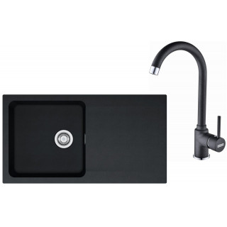 Set Franke T41Č (dřez OID 611 Černá + baterie FP 9000.071 Onyx)