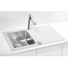 Kuchyňský dřez Alveus Karat 10 bílá/satin, levý