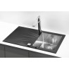 Kuchyňský dřez Alveus Karat 10 černá/satin, pravý