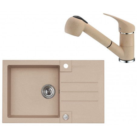 Set Alveus (dřez Rock 130 Beige 55 + baterie AM 20 Beige 55 + dárek) Set Alveus (dřez Rock 130 Beige 55 + baterie AM 20 Beige 55 + dárek)