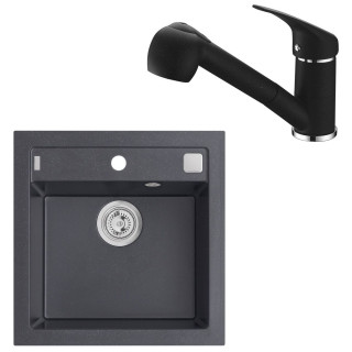 Set Alveus (dřez Formic 20 Black 91 + baterie AM 20 Black 91)
