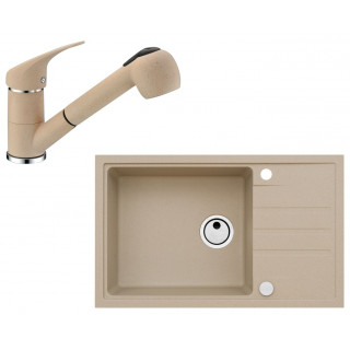 Set Alveus (dřez Intermezzo 130 Beige 55 + baterie AM 20 Beige 55)