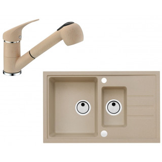 Set Alveus (dřez Intermezzo 70 Beige 55 + baterie AM 20 Beige 55)