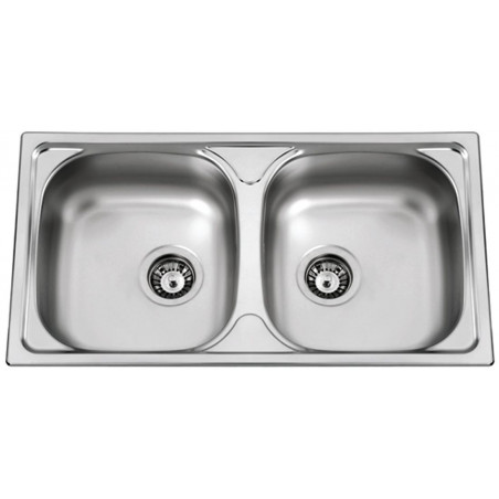 Kuchyňský dřez Sinks Okio 780 DUO V 0,5 mm, leštěný Kuchyňský dřez Sinks Okio 780 DUO V 0,5 mm, leštěný