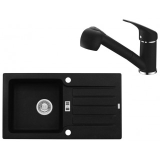 Set Alveus (dřez Niagara 30 Black 91 + baterie AM 20 Black 91)