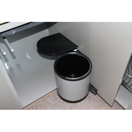 Odpadkový koš Wesco kruhový, stříbrný 15 l Odpadkový koš Wesco kruhový, stříbrný 15 l