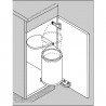 Odpadkový koš Wesco kruhový, stříbrný 15 l Odpadkový koš Wesco kruhový, stříbrný 15 l