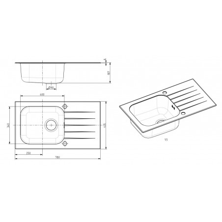 Kuchyňský dřez Alveus Altone 20 bílá/satin