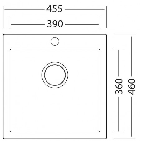 Kuchyňský dřez Sinks Viva 455 Metalblack 74