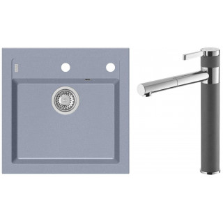 Set Alveus (dřez Formic 20 Steel 04 + baterie Zina Steel 04)