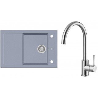 Set Alveus (dřez Formic 30 Steel 04 + baterie Elza Kartáčovaná ocel)